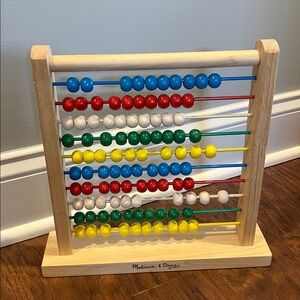 Melissa & Doug Abacus - Classic Wooden Educational Counting Toy With 100 Beads